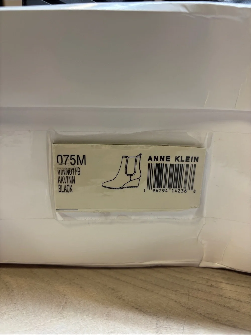 Black Leather Anne Klein Ankle Boots - Men’s #543